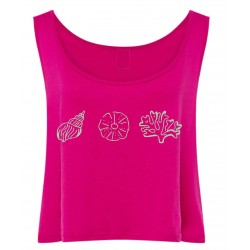 Camiseta Top crop coral